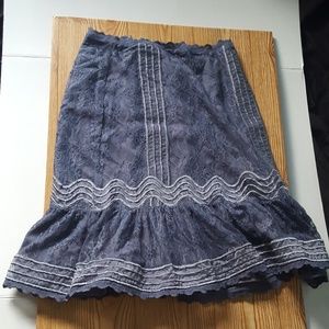 Periwinkle Lace Detailed Skirt